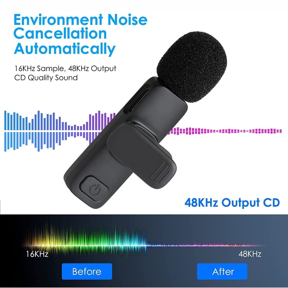 Micrófono De Solapa Inalámbrico Tipo C Doble Transmisor K9